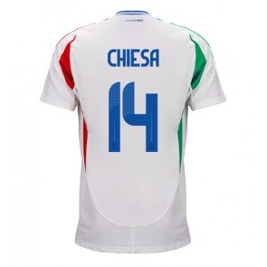 Italien Federico Chiesa #14 Bortatröja EM 2024 Kortärmad